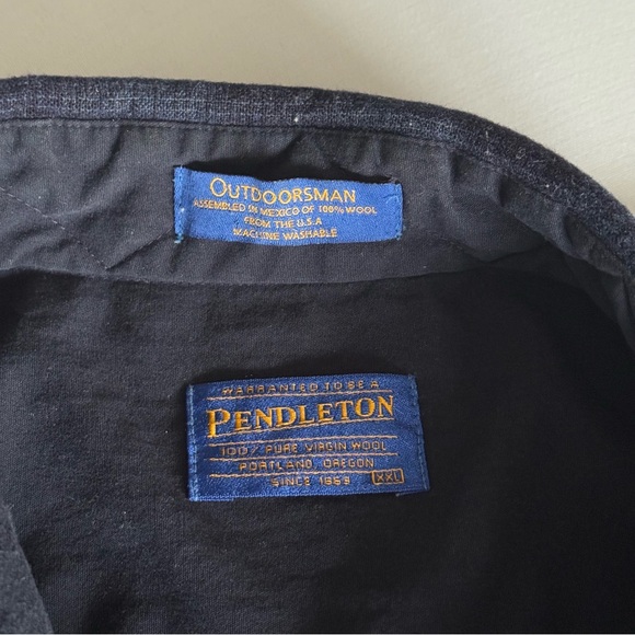Vtg Pendleton Outdoorsman Virgin Wool Flannel Mens XXL Plaid Made in USA - Picture 8 of 13